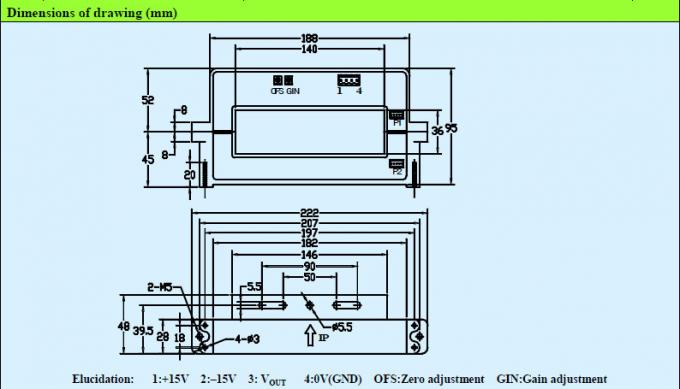 ホール効果素子スプリット・コアのタイプ変流器/現在のセンサーの開ループ装置