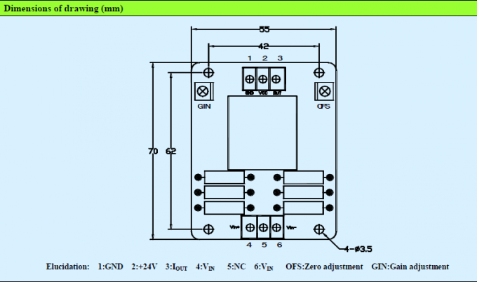高精度なホール効果素子電圧センサーの容易な取付けA-VSM800DAT