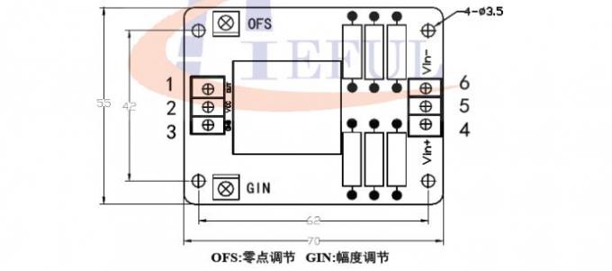 産業使用ホール効果素子電圧センサー/電圧トランスデューサーの速い応答